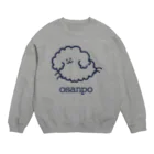 メルヘンだったら仕方ないのosanpo いぬ（白） Crew Neck Sweatshirt