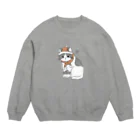 猫おばさんの猫屋さんの寒がり猫 Crew Neck Sweatshirt