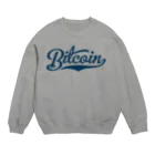 TROPiCALViBESのbitcoin #1 navy font Crew Neck Sweatshirt