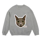 猫カフェ ぶぅたんグッズショップの絵文字ロルくん Crew Neck Sweatshirt