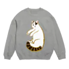 お手紙サポートセンターの【保護猫支援グッズ】メロンちゃんといっしょ Crew Neck Sweatshirt