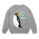 LalaHangeulのRockhopper penguin　(イワトビペンギン) Crew Neck Sweatshirt