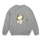 ニャンコショップのゆるかわいいライオンちゃん Crew Neck Sweatshirt