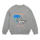ミシマAのお天気ねこちゃん【雨】 Crew Neck Sweatshirt
