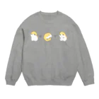 ぴすたもんのごろりハムスター Crew Neck Sweatshirt