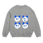 もちもちの部屋の🐼 ゆるぱんだの四面相 🐼 Crew Neck Sweatshirt