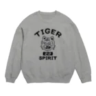 AliviostaのTIGER SPIRIT タイガー アメリカンカレッジ動物 虎 おもしろかわいい Crew Neck Sweatshirt