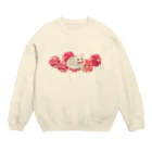 Ａｔｅｌｉｅｒ　Ｈｅｕｒｅｕｘの薔薇とチンチラシルバー Crew Neck Sweatshirt