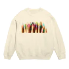 猫山アイス洋品店の色鉛筆 Crew Neck Sweatshirt