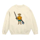 めぐみ図案のアタマ・バッカン君 Crew Neck Sweatshirt