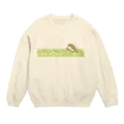 なみはりねずみのシロツメクサとハリネズミ Crew Neck Sweatshirt