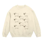 hanachobikoのパグにまみれたい Crew Neck Sweatshirt