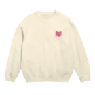 crystal star☆の猫に星と羽根 Crew Neck Sweatshirt