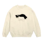 はるさめ商店のはみ出るハチワレ Crew Neck Sweatshirt