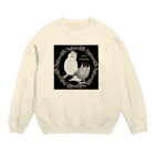 KINAKOLab@SUZURIのモノクロ文鳥さん Crew Neck Sweatshirt