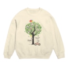 Design For Everydayのパンダと緑の木（Panda & Green Tree） Crew Neck Sweatshirt