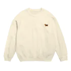 いぬのあしあとのドット絵ビーグル Crew Neck Sweatshirt