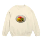 メシテロタイプ（飯テロTシャツブランド）の冷やし中華 Crew Neck Sweatshirt