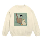 ちいこあひるSHOPのちいこあひる(タピオカ) Crew Neck Sweatshirt