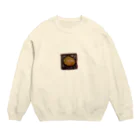 メシテロタイプ（飯テロTシャツブランド）の栗ようかん Crew Neck Sweatshirt