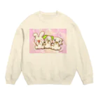 グッズショップKAZUのハムハムけあうさトリオ Crew Neck Sweatshirt