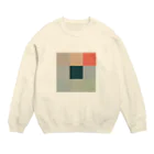 3×3 のドット絵の印象、日の出 - 3×3 のドット絵 Crew Neck Sweatshirt