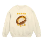 ぱんだ丸ショップのドーナツパンダ(文字入り) Crew Neck Sweatshirt