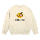 ピクセルアート ChibitのTONKOTSUラーメン×ピクセルアート Crew Neck Sweatshirt