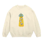 うさぎ帝国SUZURIショップのアブダクション Crew Neck Sweatshirt