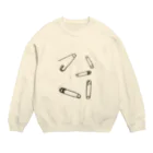 たいちョップのsafety pins Crew Neck Sweatshirt