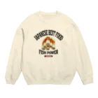 メシテロタイプ（飯テロTシャツブランド）のちくわ（ビンテージ風） Crew Neck Sweatshirt