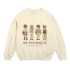 mopicoのアンティークな男の子たち Crew Neck Sweatshirt