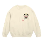 旅猫王子れぉにゃん👑😼公式(レイラ・ゆーし。)のパンダ☆れぉにゃん Crew Neck Sweatshirt