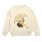 ゆきリンアート【保護猫活動 支援】の花傘ーるびちゃん Crew Neck Sweatshirt