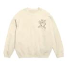 きょうもぜったいがんばらない。のいいこと起こりそうウサギ。 Crew Neck Sweatshirt