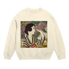 大正ロマン・昭和モダンの大正浪漫　竹久夢二_＜mai＞婦人グラフ五月号表紙絵 Crew Neck Sweatshirt