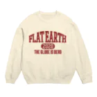 Mappila SHOPのカレッジ風［ネバダカラー］　フラットアース　FLATEARTH Crew Neck Sweatshirt