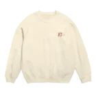 すあだショップのわんぶたワンポイント Crew Neck Sweatshirt