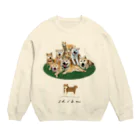 e r i k u r i nのシバの上にシバ　-shibainu- Crew Neck Sweatshirt