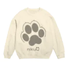 WebArtsの肉球をモチーフにしたオリジナルブランド「nikuQ」（犬タイプ）です Crew Neck Sweatshirt