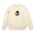 Lock-onの上目使いペンギン Crew Neck Sweatshirt