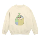 おぉのぽにゃぽにゃ。パッチワーク。 Crew Neck Sweatshirt