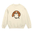 ぽぴーぴぽーのうるうる犬 Crew Neck Sweatshirt