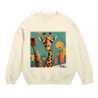 shigeグッズ工房のジャズジラフ Crew Neck Sweatshirt