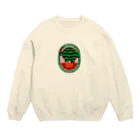 ハッピーボツボイのクダモノドンシリーズ(スイカウロロフス) Crew Neck Sweatshirt