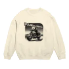 kazu_gのパンダライダー!(淡色用) Crew Neck Sweatshirt