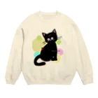 多賀家猫六商店（旧　猫の事務所）のにゃイス・ちゅ・みーちゅー Crew Neck Sweatshirt