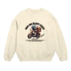 kazu_gのロボットバイク便(淡色用) Crew Neck Sweatshirt