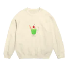 as-kumoのクリームソーダ❁⃘*.ﾟ猫入り Crew Neck Sweatshirt