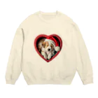 saitosekaiのクリスマスの癒しの子犬 Crew Neck Sweatshirt